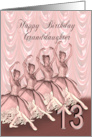 Granddaughter 13th Birthday Ballerinas card