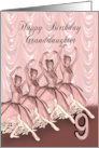 Granddaughter 9th Birthday Ballerinas card