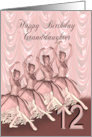 Granddaughter 12th Birthday Ballerinas card