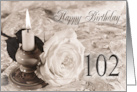 102nd Birthday Traditional card