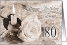 Friend 80th Birthday Traditional card