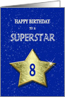 8th Birthday for a Superstar card