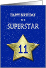11th Birthday for a Superstar card