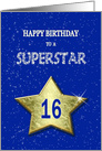 16th Birthday for a Superstar card