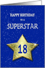 18th Birthday for a Superstar card