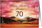 70th Birthday for Brother Sunset on the Mountains card