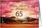 65th Birthday for Brother Sunset on the Mountains card