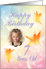 7th Birthday Fairies Add a Photo card