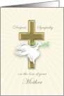 Mother Sympathy Golden Cross card