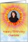 Sunshine flower photo birthday card