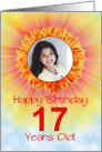 17th Birthday Photo Sunshine Flower card