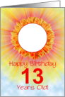 13th Birthday Photo Sunshine Flower card