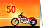 50th Birthday Motorbike card