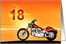 18th Birthday Motorbike card