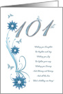 101st Birthday with Flowers and Butterflies card