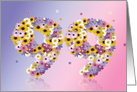 99th Birthday Flower Numbers card