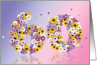 60th Birthday Flower Numbers card