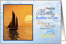 Brother-in-law Birthday Yatch in the Sunset card