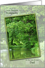 Sympathy loss of Dad River Scene card