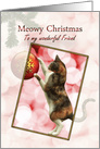 Friend, Meowy Christmas Cat card