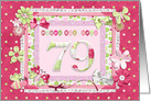 79th Birthday Patchwork Crafts card