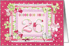 26th Birthday Patchwork Crafts card