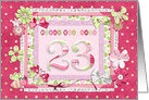 23rd Birthday Patchwork Crafts card