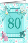 80th Birthday Crafted Look card