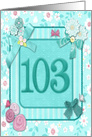 103rd Birthday Party Invitation Crafted card