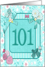 101st Birthday Party Invitation Crafted card