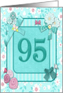 95th Birthday Party Invitation Crafted card