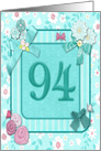 94th Birthday Party Invitation Crafted card