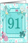 91st Birthday Party Invitation Crafted card