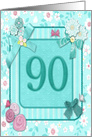 90th Birthday Party Invitation Crafted card