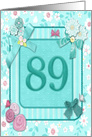 89th Birthday Party Invitation Crafted card