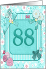 88th Birthday Party Invitation Crafted card