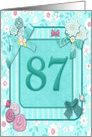 87th Birthday Party Invitation Crafted card