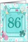 86th Birthday Party Invitation Crafted card