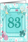 83rd Birthday Party Invitation Crafted card