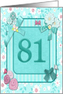 81st Birthday Party Invitation Crafted card