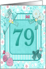 79th Birthday Party Invitation Crafted card