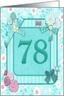 78th Birthday Party Invitation Crafted card