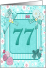77th Birthday Party Invitation Crafted card
