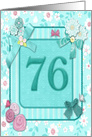 76th Birthday Party Invitation Crafted card