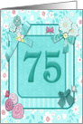 75th Birthday Party Invitation Crafted card