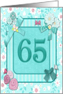 65th Birthday Party Invitation Crafted card