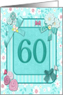 60th Birthday Party Invitation Crafted card
