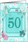 50th Birthday Party Invitation Crafted card