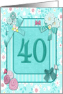 40th Birthday Party Invitation Crafted card
