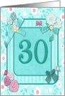 30th Birthday Party Invitation Crafted card